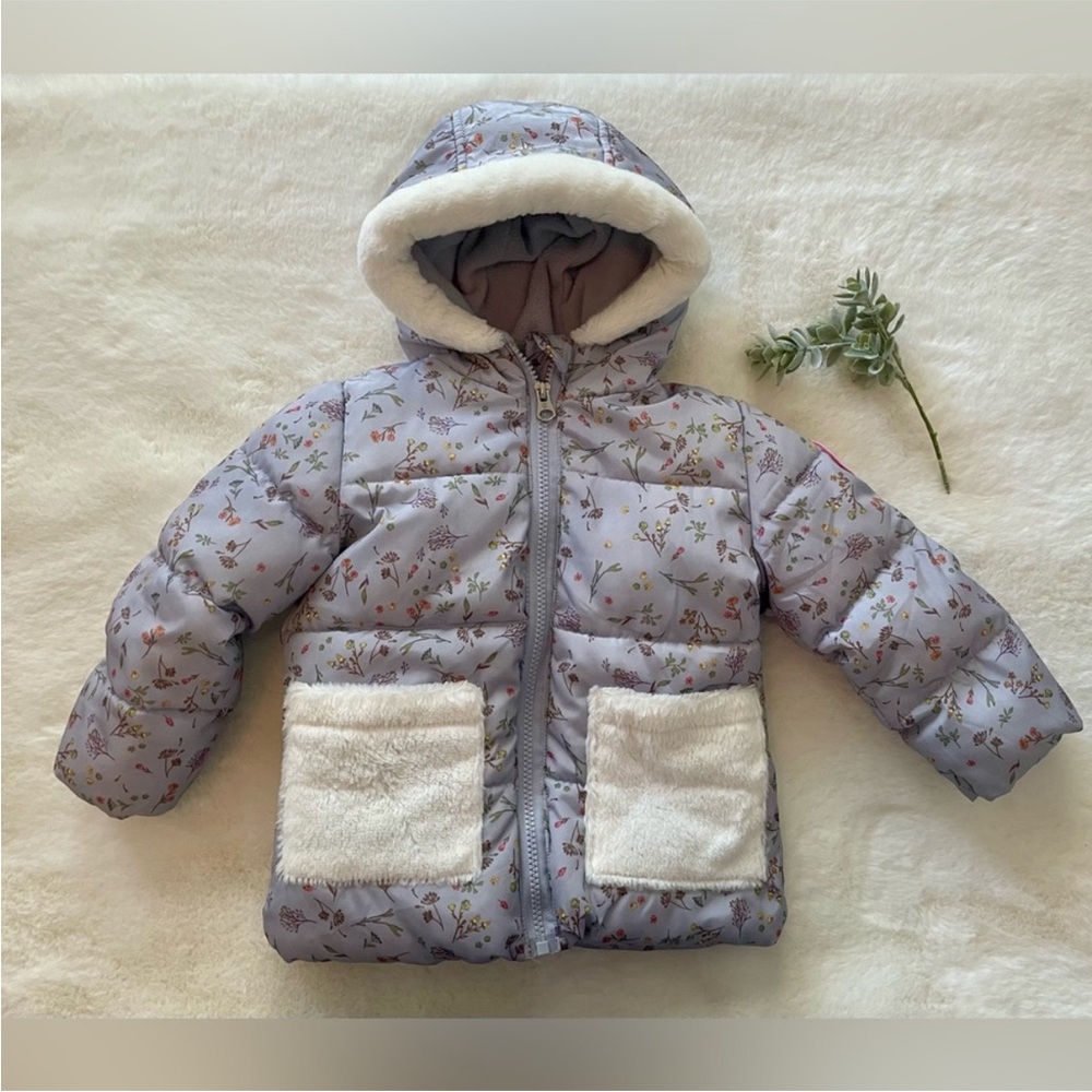 Jessica Simpson girls floral winter jacket size 2T
